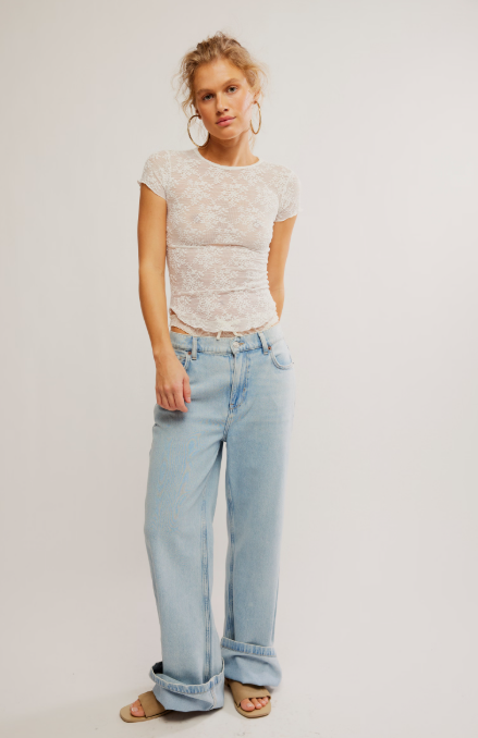 Ready to Go Lace Tee Free Poeple