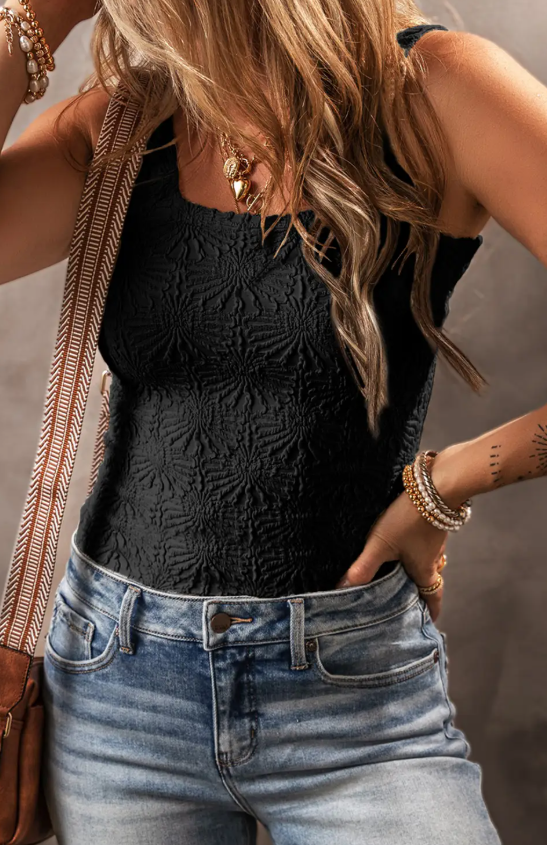 Floral Jacquard Tank