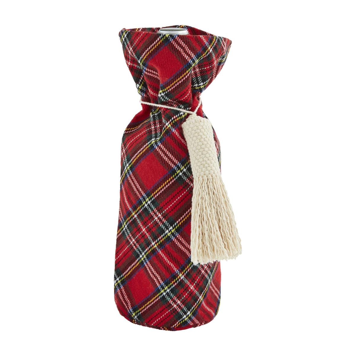 Christmas Wine Bag - Red Tartan