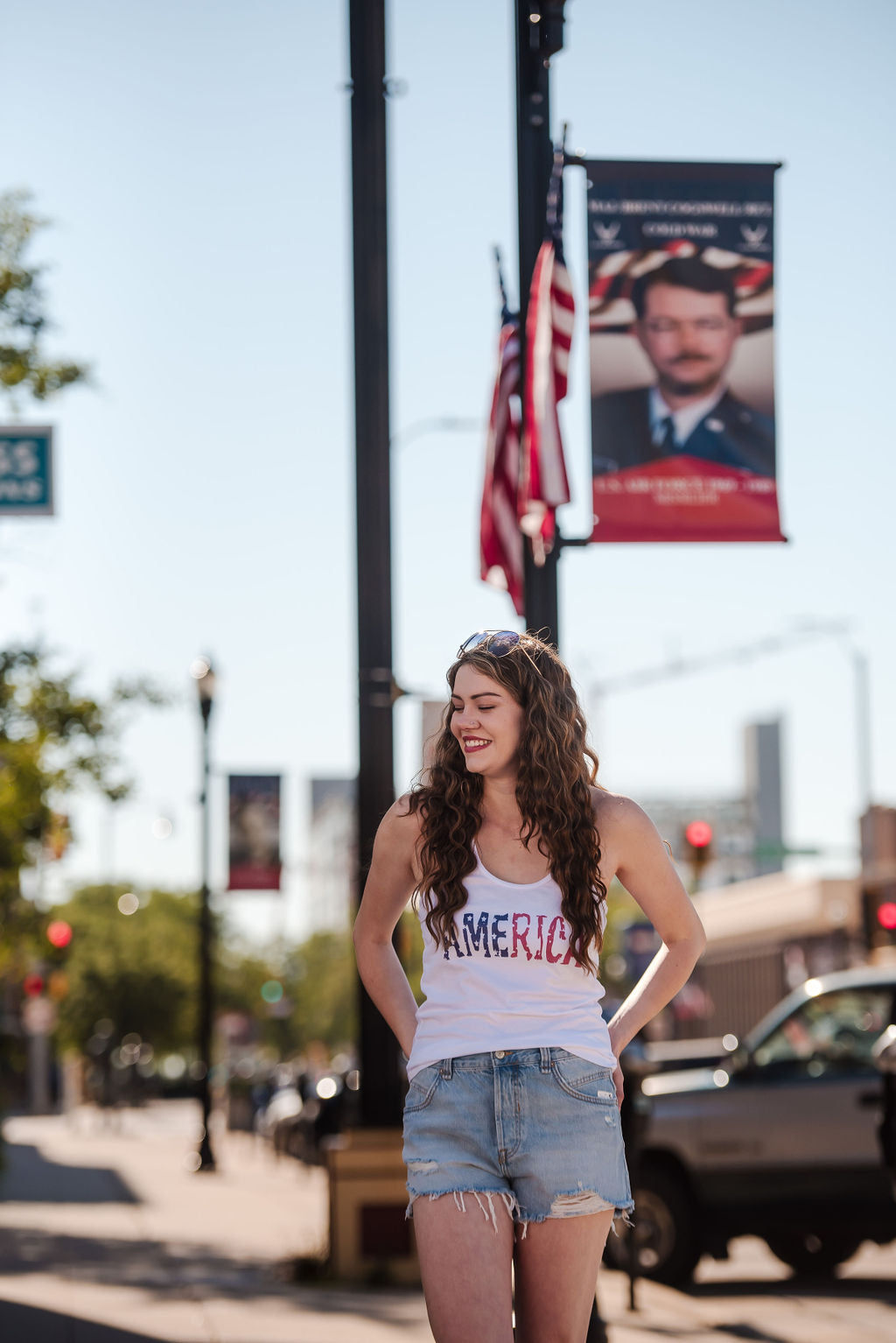 America Racerback Tank Top