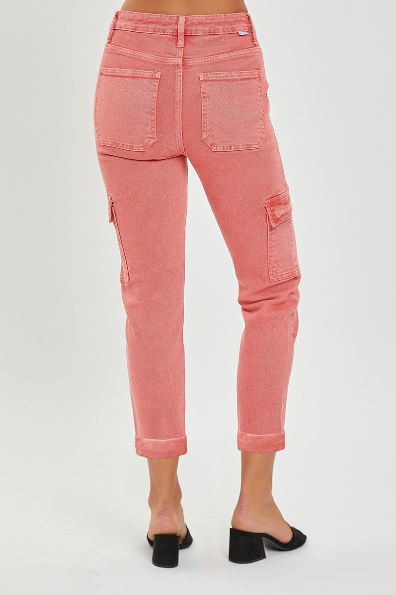 Peach Blossom Cargo Rollup Pant