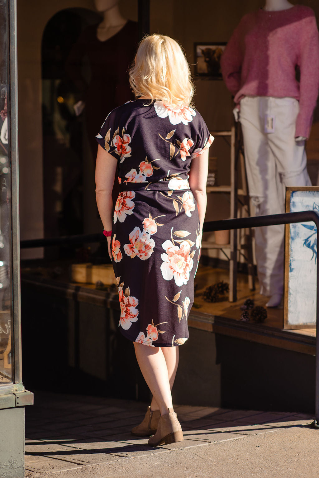 Betsy Coral Floral Dress