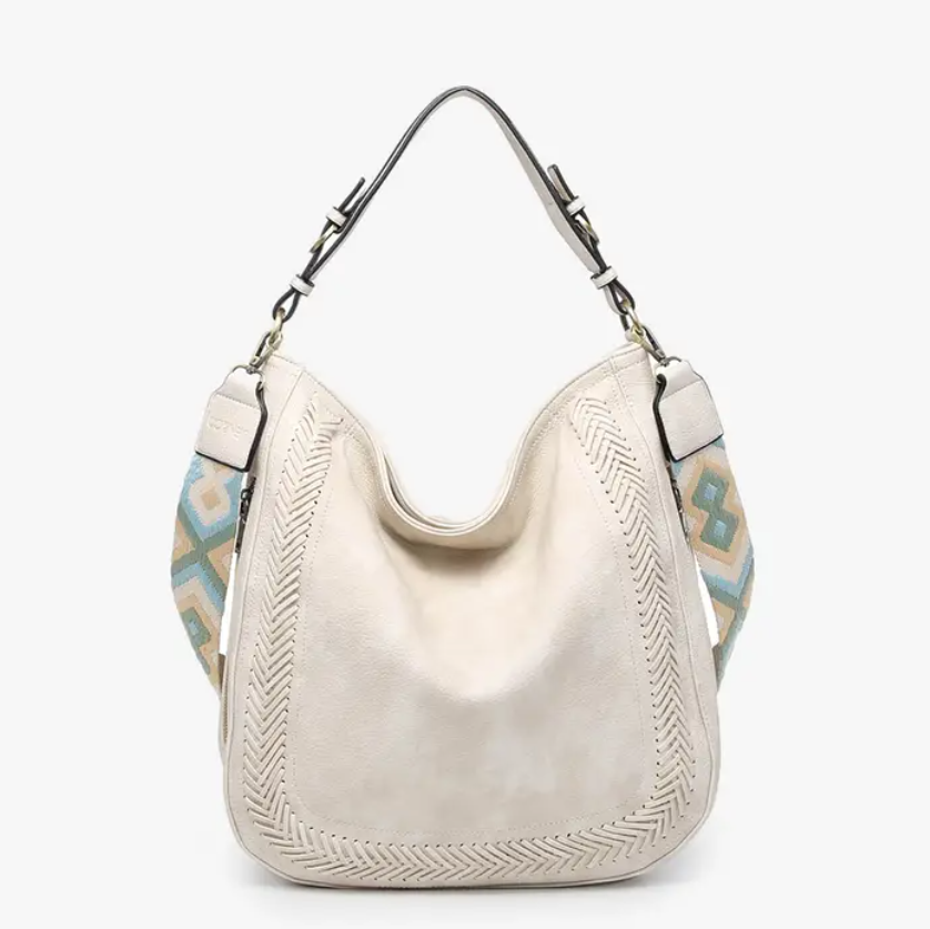 Aris Whipstitch Hobo Crossbody w/ Guitar Strap