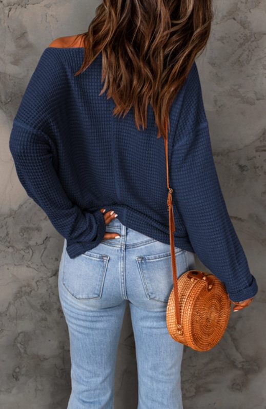 Whitney Waffle Knit Long Sleeve