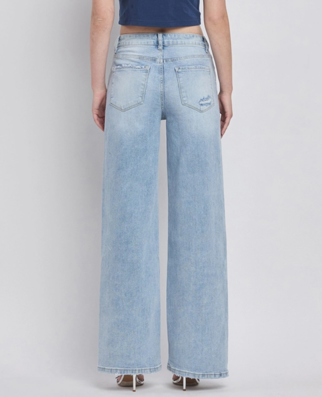 High Rise Super Wide Leg Jeans