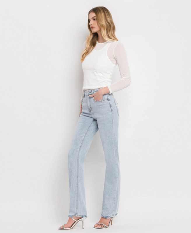 90's Vintage Super High Rise Straight Jeans