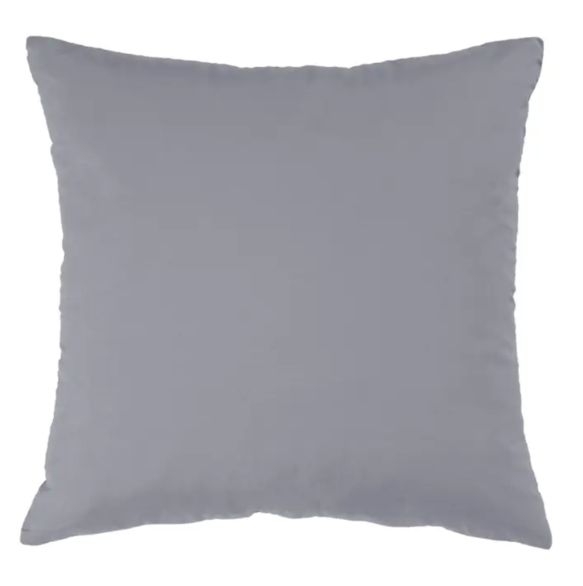 Gray Embossed Floral Pillow