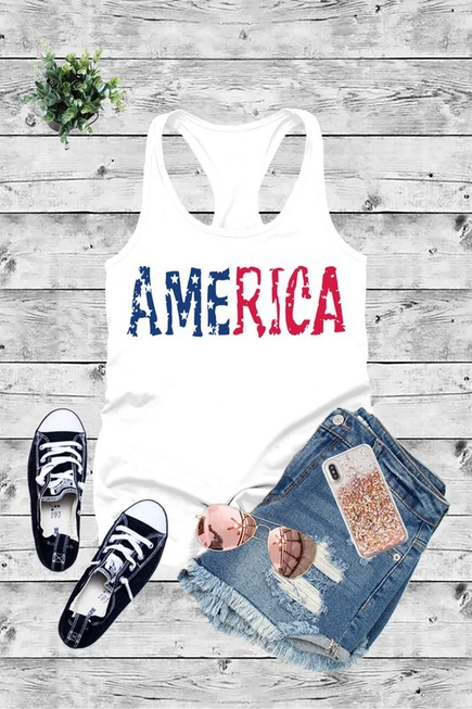 America Racerback Tank Top