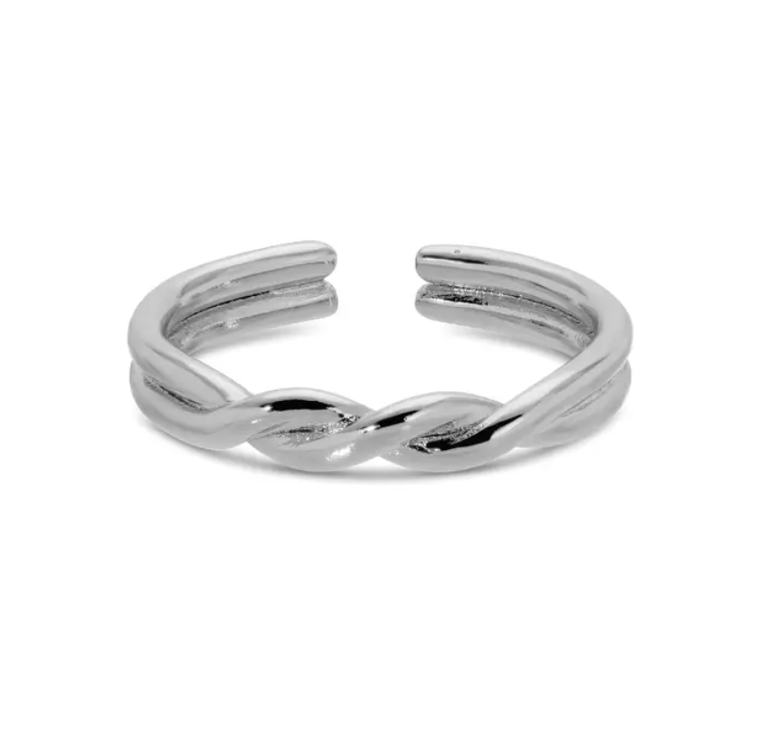 Twist Adjustable Ring - Silver