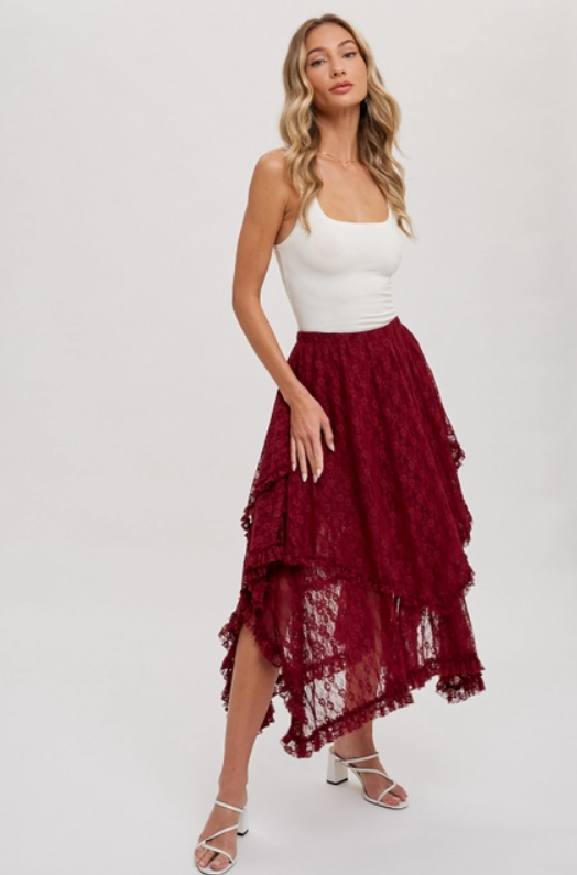 French Countryside Tiered Skirt