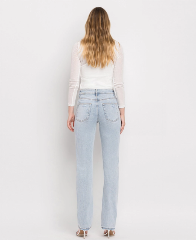 90's Vintage Super High Rise Straight Jeans