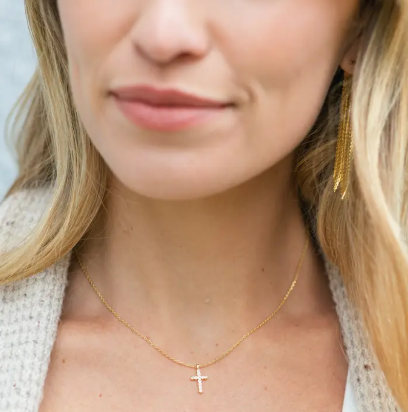 Gold Delicate Cross Pendant