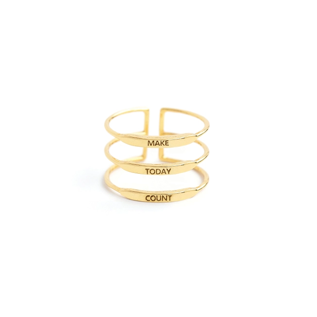 Make Today Count Adjustable Ring