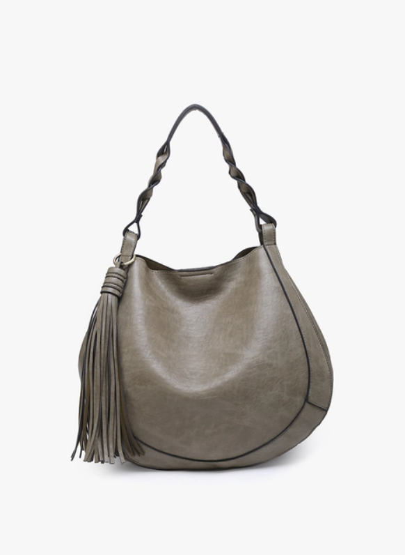 Eloise Large Tassel Hobo w/ Braided Handle