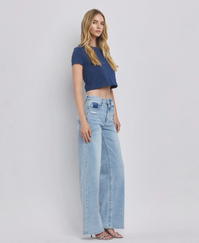 High Rise Super Wide Leg Jeans