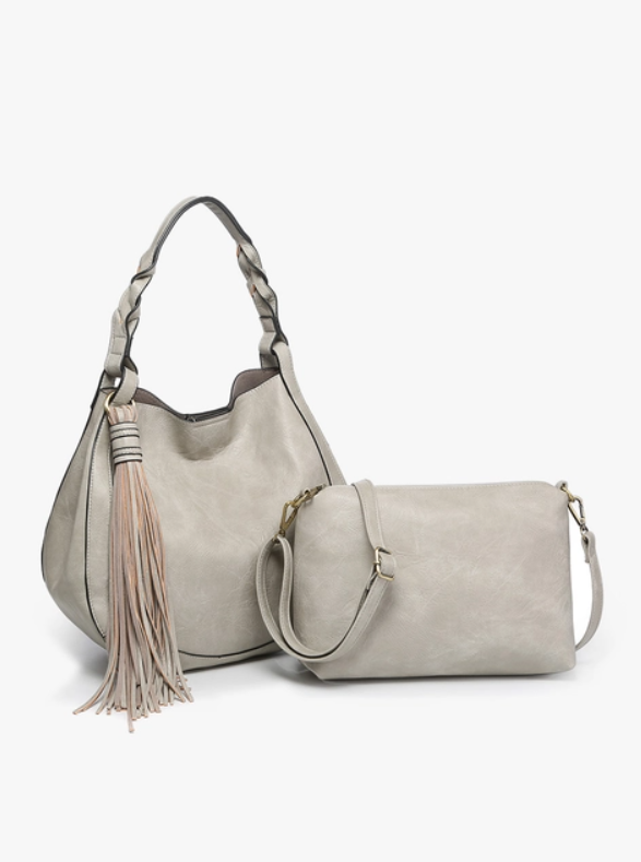 Eloise Large Tassel Hobo w/ Braided Handle