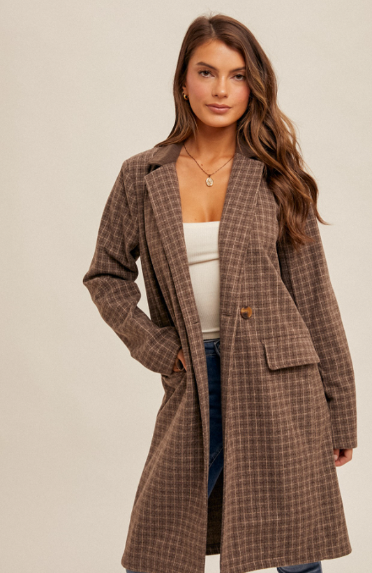 Amelia Plaid Coat