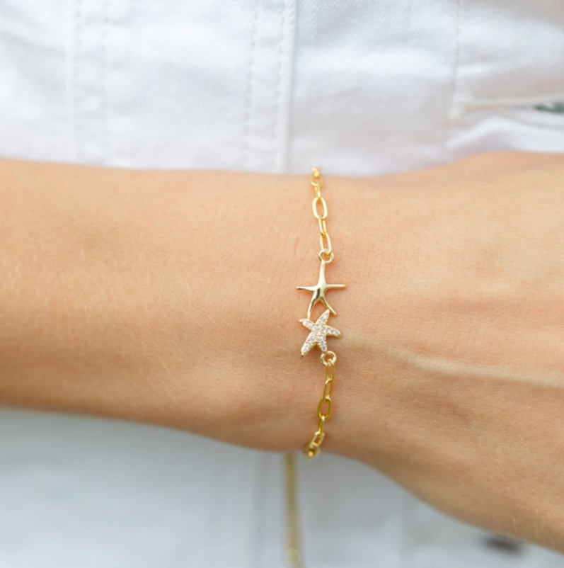 Double Starfish Pulley Bracelet