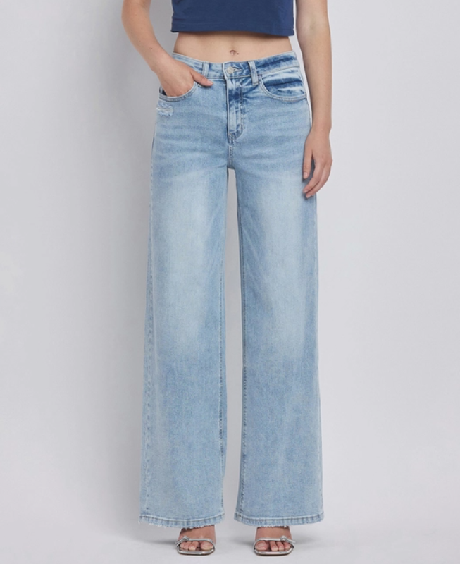 High Rise Super Wide Leg Jeans