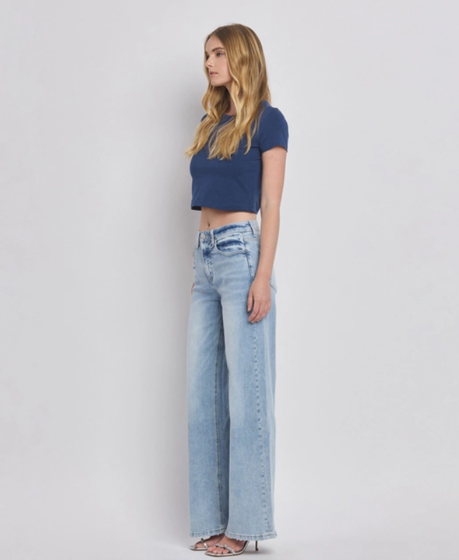 High Rise Super Wide Leg Jeans