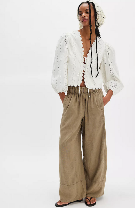 Day's End Linen Pull-On Pants