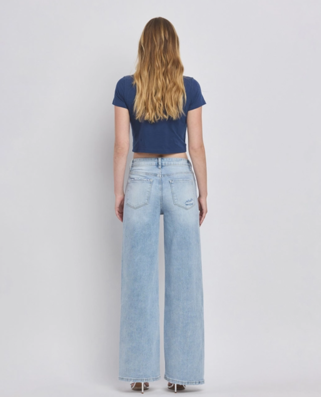 High Rise Super Wide Leg Jeans