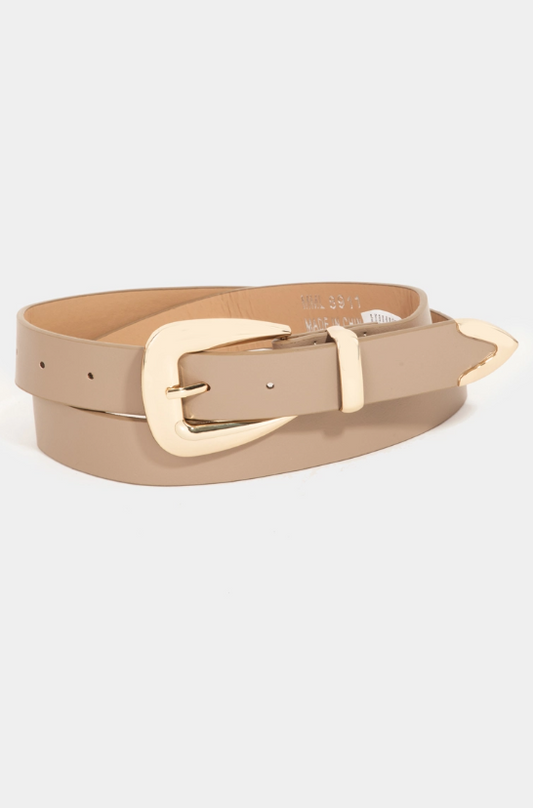 Smooth Faux Leather Belt