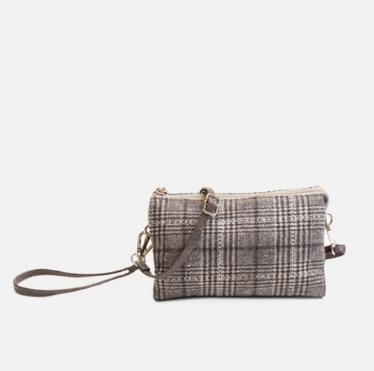 Riley Plaid Crossbody/Wristlet