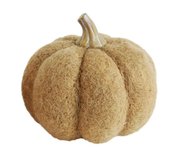 Tan Wool Felt Pumpkin