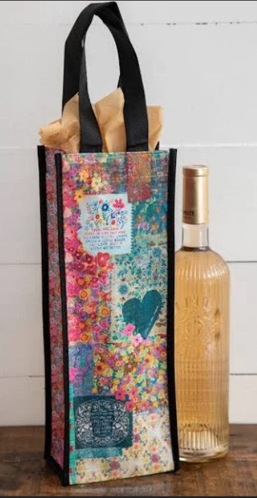 Happy Patchwork Wine Bag