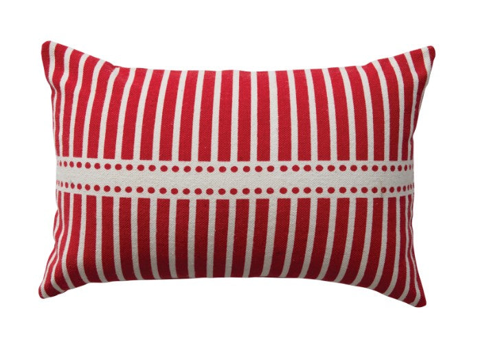 Candy Cane Stripe Holiday Pillow